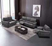 Living Room Furniture Sofas Loveseats and Chairs 2934 Dark Grey w/ electric recliners